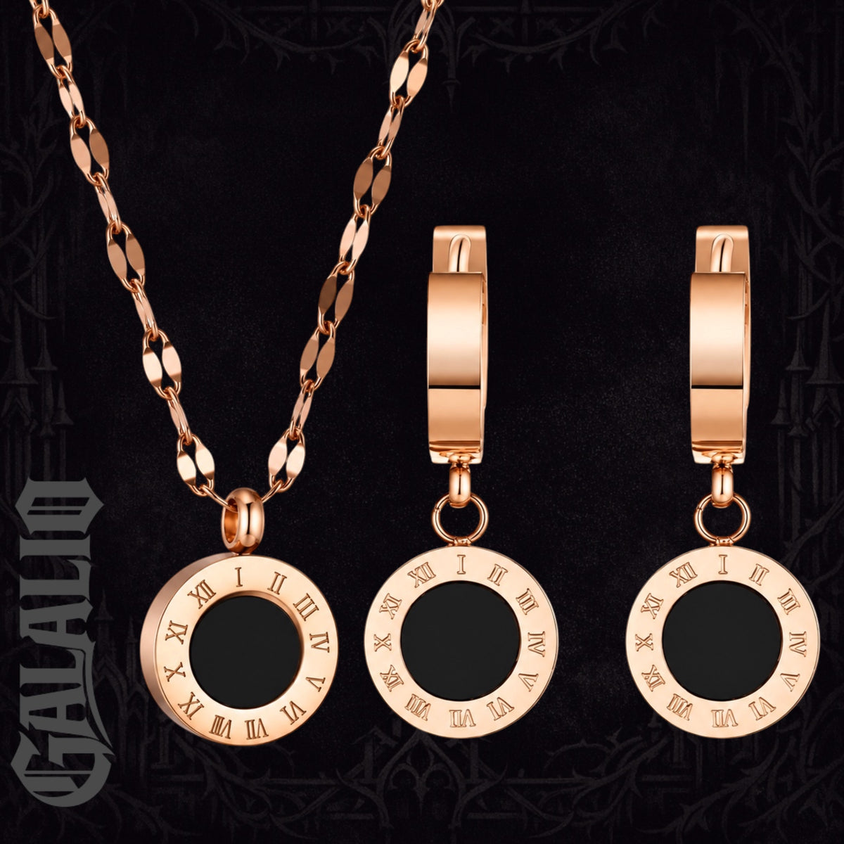 Stainless Steel Necklace & Earring Set