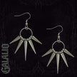 Women Punk Rock Spiked CCB Dangle Earrings