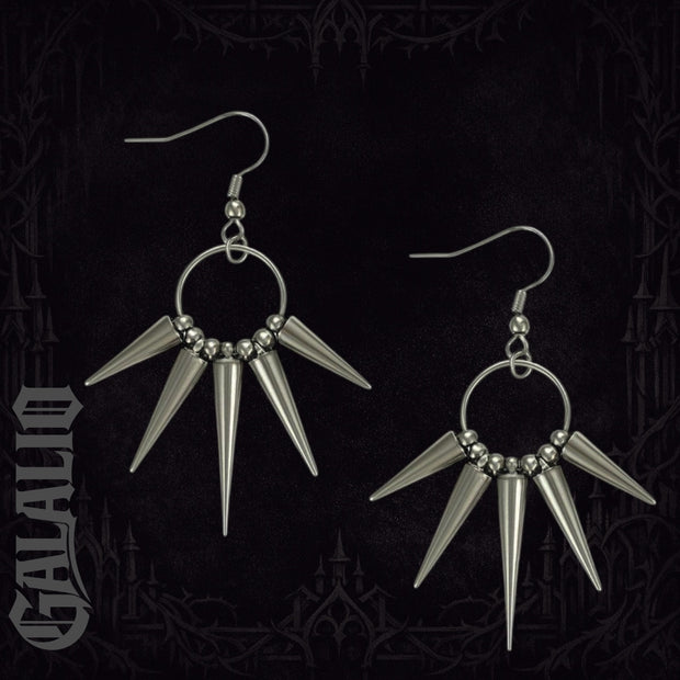 Women Punk Rock Spiked CCB Dangle Earrings