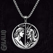 Men Fashion Angel And Devil Stainless Steel Pendant Necklace
