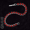 Bridal Red Garnet Zirconia 925 Silver Plated Bracelet
