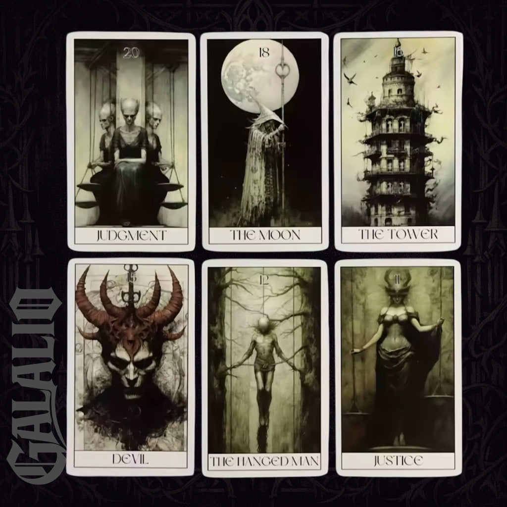 Gothic Tarot Deck Horror Style Cards