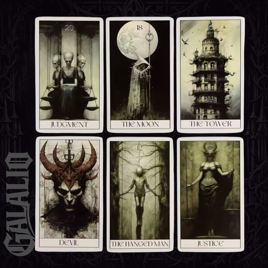 Gothic Tarot Deck Horror Style Cards