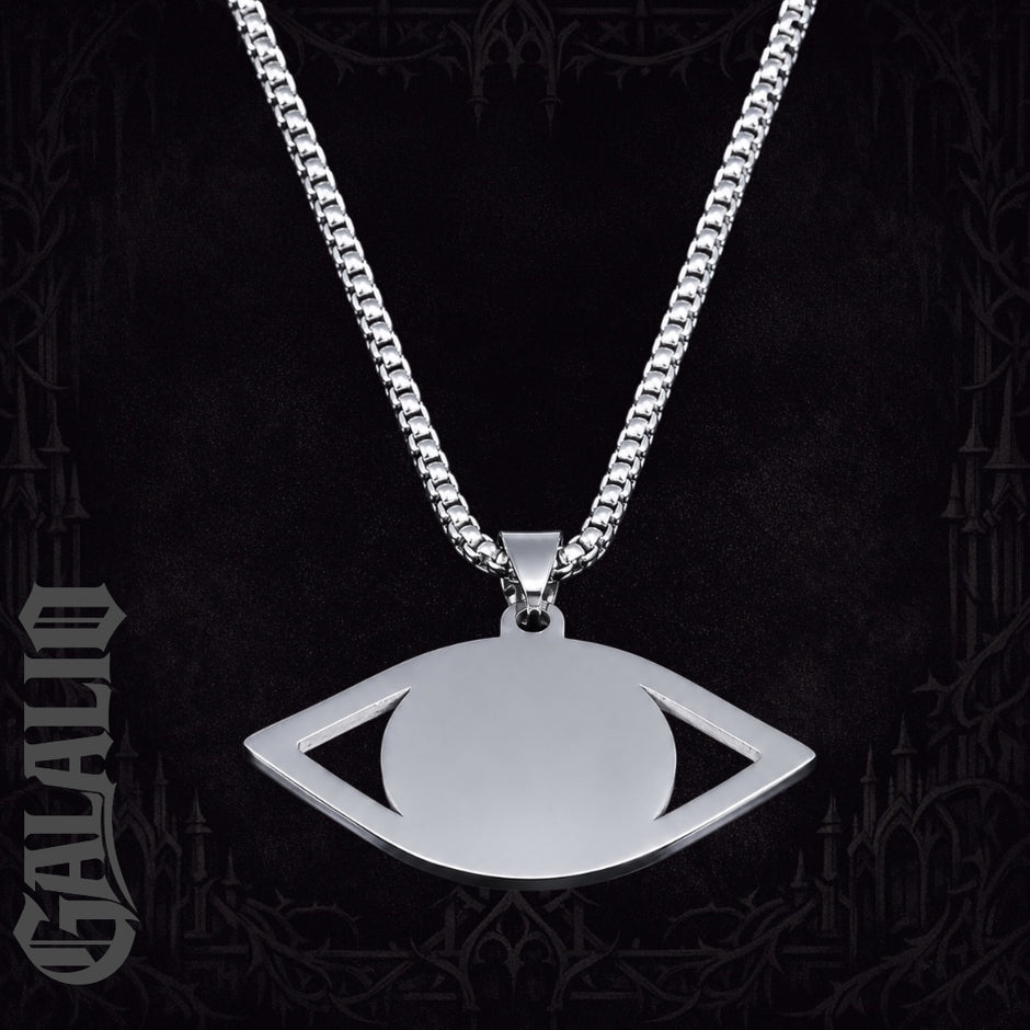 Unisex Stainless Steel Eye Pendant Necklace