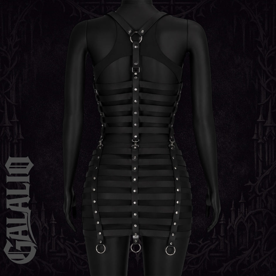 Punk Gothic Adjustable Multi Belt Chest And Waist Harness