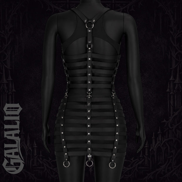 Punk Gothic Adjustable Multi Belt Chest And Waist Harness