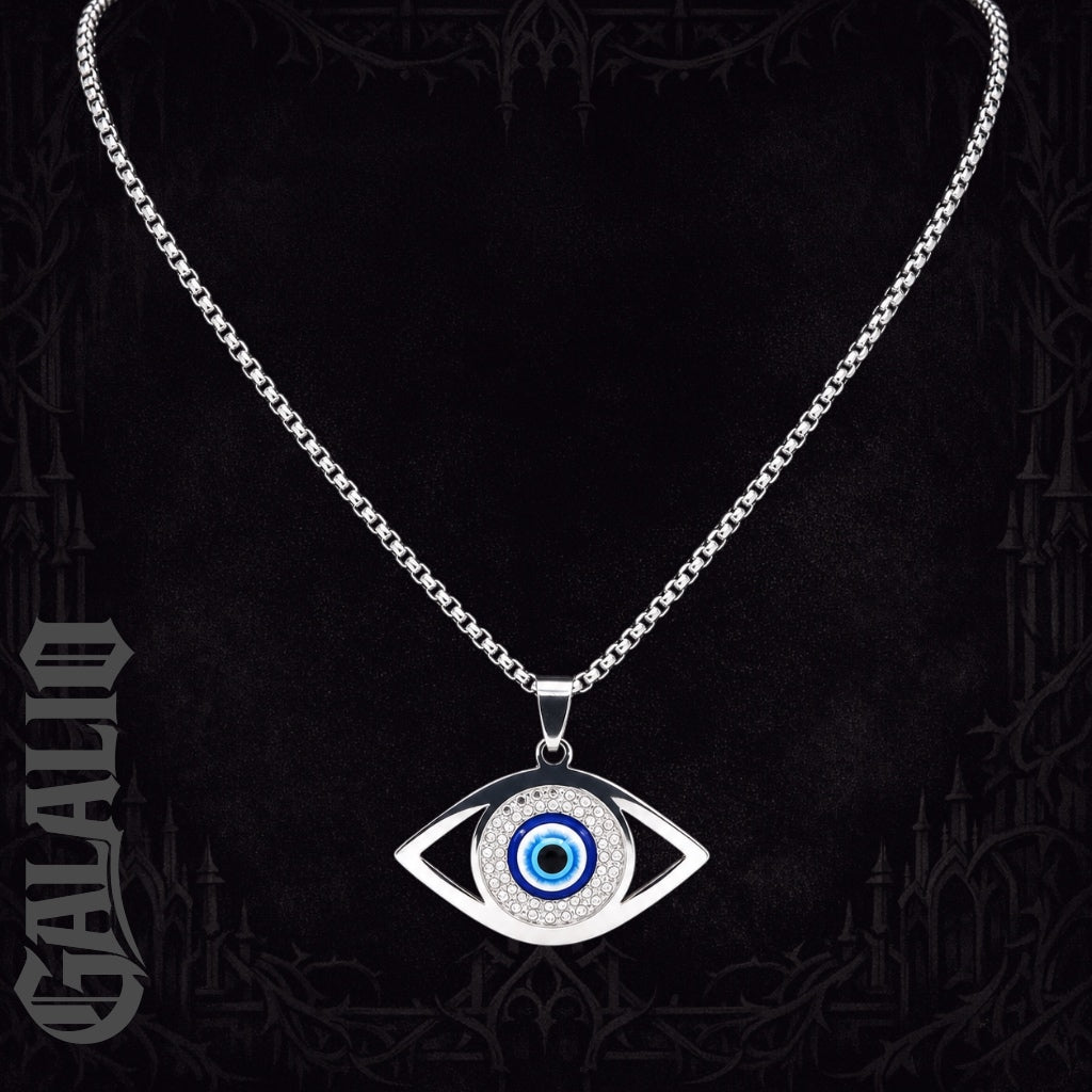 Unisex Stainless Steel Eye Pendant Necklace