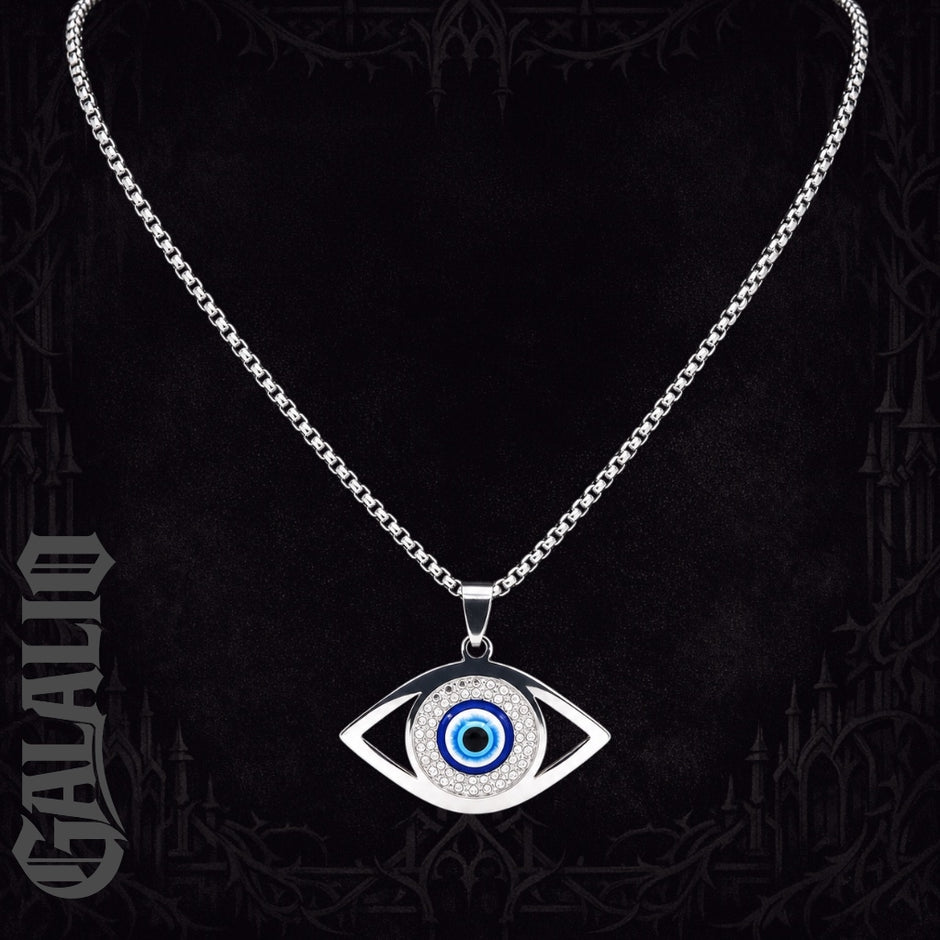 Unisex Stainless Steel Eye Pendant Necklace