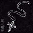 Vintage Stainless Steel Jesus Cross Pendant Necklace
