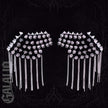 Women Chain Tassel Rivet Shoulder Pad Brooch Punk Tassel Metal Epaulet