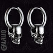 1Pair Men Stainless Steel Vintage Skull Earrings