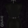 Women Body Black Tie With Shoulder Tassel Chain Harness