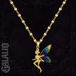 Women Stainless Steel Rhinestone Angel Wings Luxury Necklace