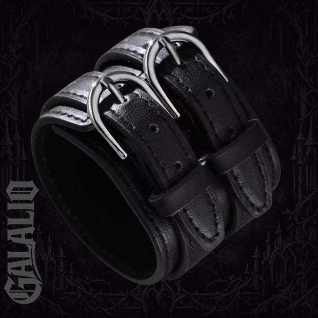 Men Genuine Leather Bracelet Friendship Big Wide Bracelet