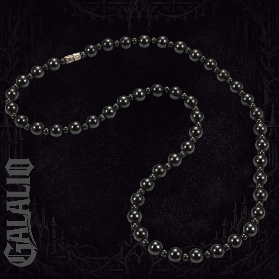 Unisex Stylish Simple Retro Magnetic Black Onyx Beaded Necklace