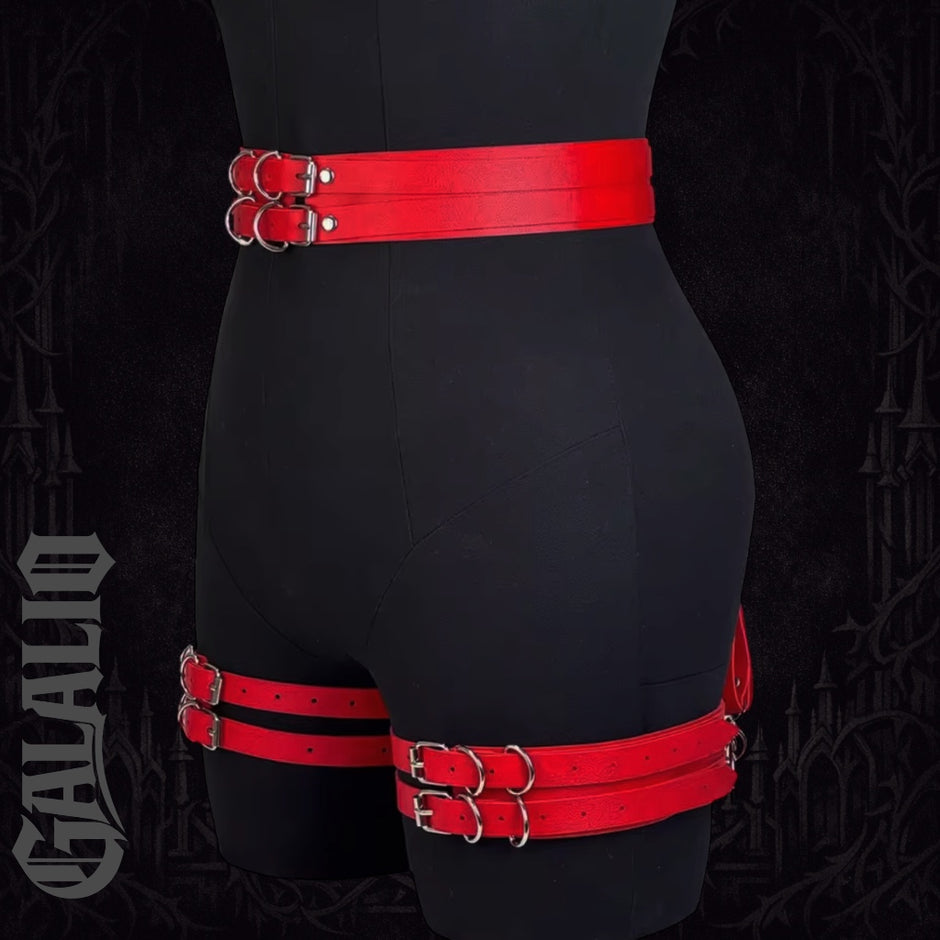 Women Fashion PU Leather Belt Cool Punk Rock Gothic Harness