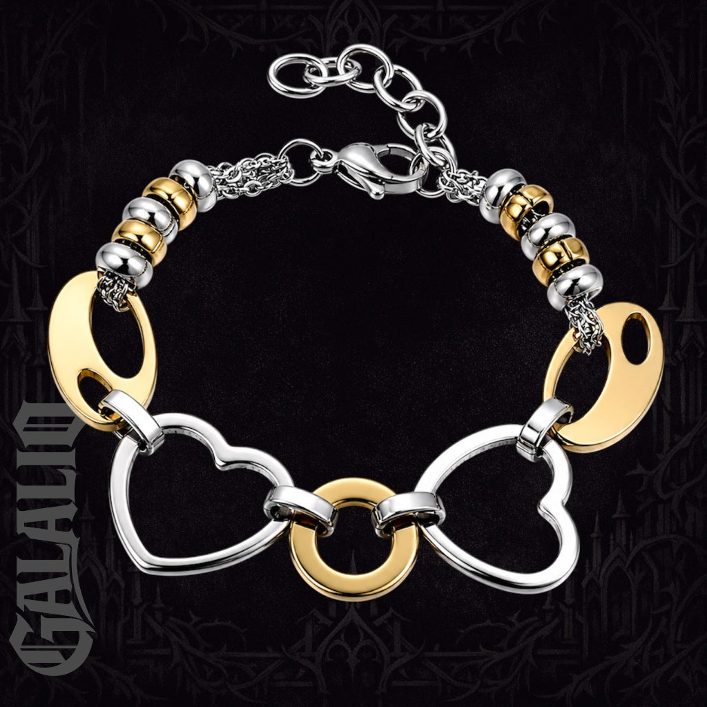 Women Stainless Steel Love Pendant Bracelet