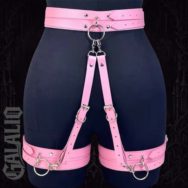 Fashion PU Leather Belt Goth Style Adjustable Leg Strap Harness