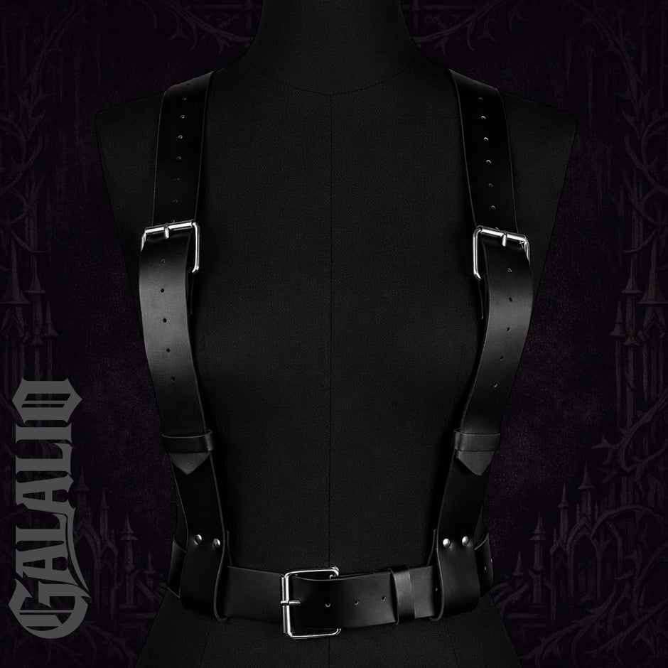 Women Gothic Corset Belt Faux Leather Waist Trainer with Metal Buckle