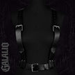 Women Gothic Corset Belt Faux Leather Waist Trainer with Metal Buckle