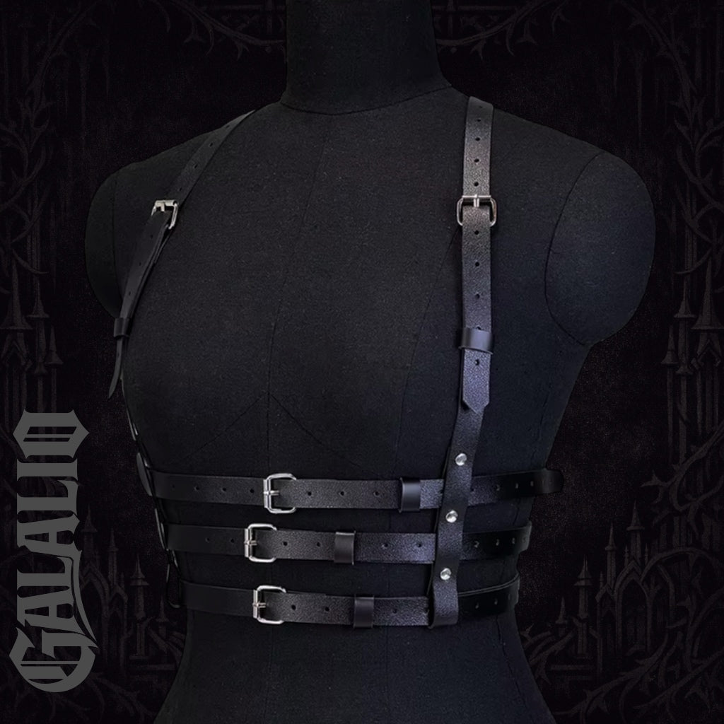 Women Fashion Waist Belt Leather Strap Chest Strap Suspenders Harness