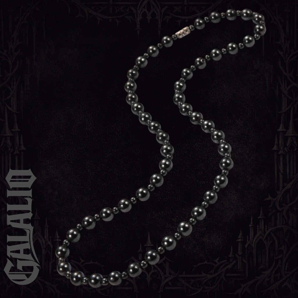 Unisex Stylish Simple Retro Magnetic Black Onyx Beaded Necklace