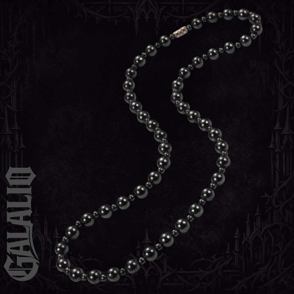 Unisex Stylish Simple Retro Magnetic Black Onyx Beaded Necklace