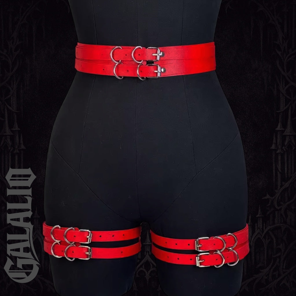 Women Fashion PU Leather Belt Cool Punk Rock Gothic Harness