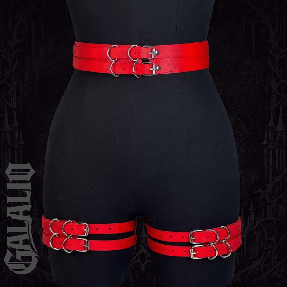 Women Fashion PU Leather Belt Cool Punk Rock Gothic Harness