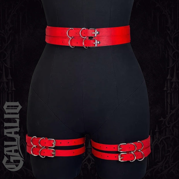 Women Fashion PU Leather Belt Cool Punk Rock Gothic Harness