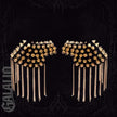 Women Chain Tassel Rivet Shoulder Pad Brooch Punk Tassel Metal Epaulet-GL