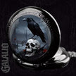 Vintage Gothic Crow & Skull Pattern Black Chain Watch
