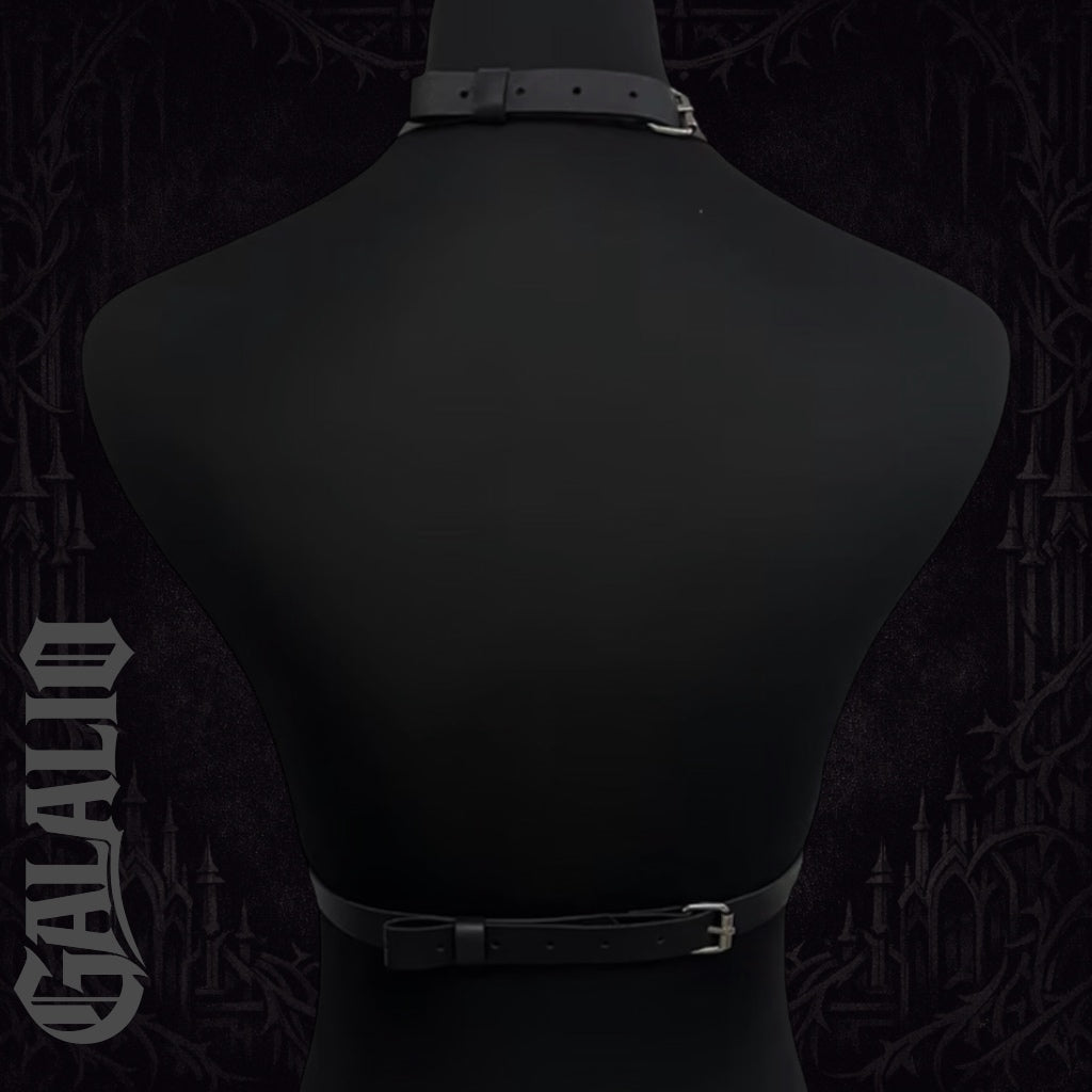 Women Black Punk Chest Harness Belt