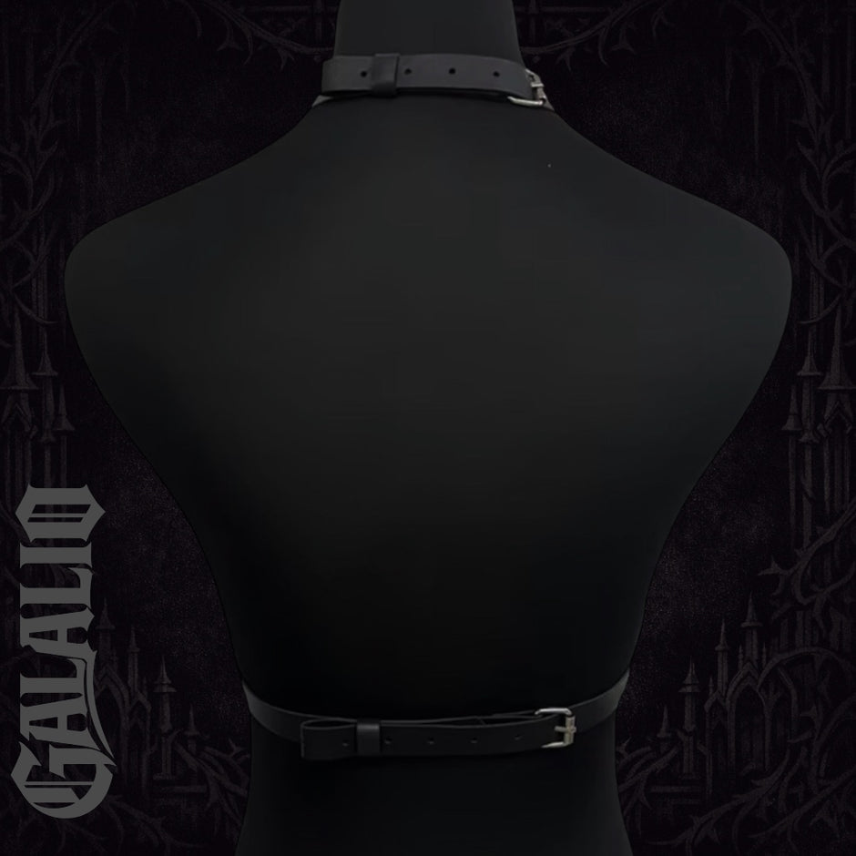 Women Black Punk Chest Harness Belt