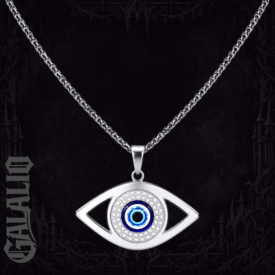 Unisex Stainless Steel Eye Pendant Necklace