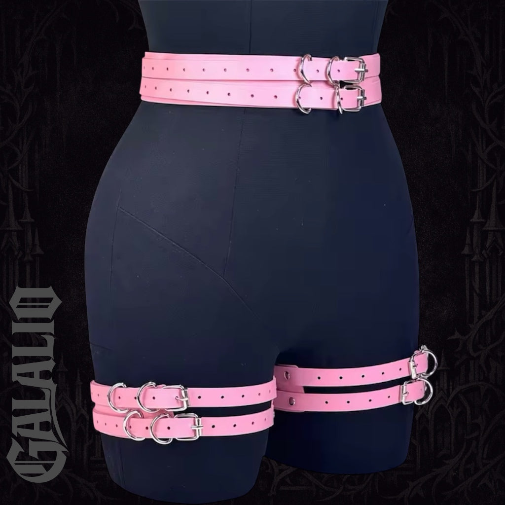 Fashion PU Leather Belt Goth Style Adjustable Leg Strap Harness