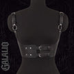 Women Black PU Leather Chest Harness Belt