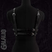 Women Goth Harness Pu Leather Studded Decor Harness