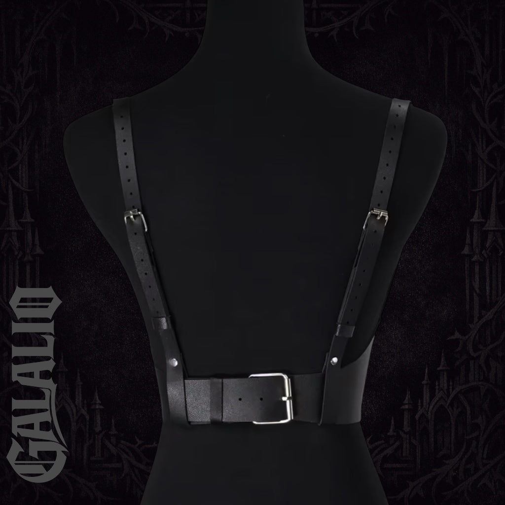 Women Adjustable Elegant Faux Leather Corset Waist Trainer Harness