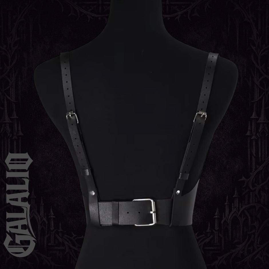 Women Adjustable Elegant Faux Leather Corset Waist Trainer Harness