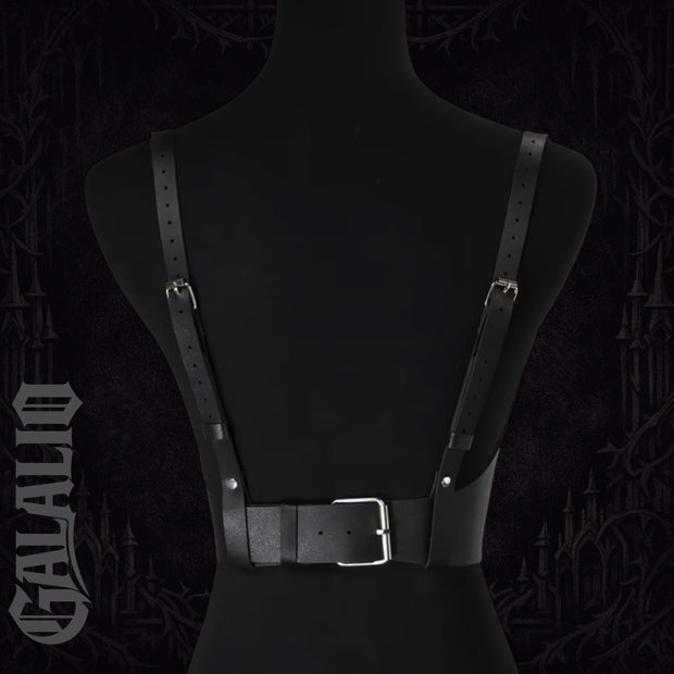 Women Adjustable Elegant Faux Leather Corset Waist Trainer Harness