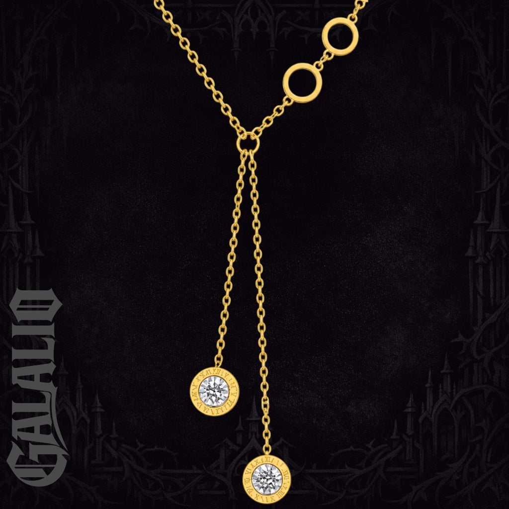 Women Stainless Steel Inlaid Cubic Zirconia Necklace