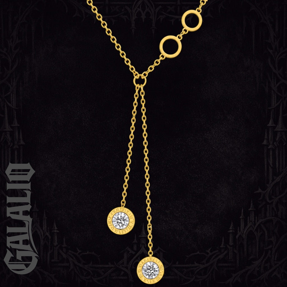 Women Stainless Steel Inlaid Cubic Zirconia Necklace