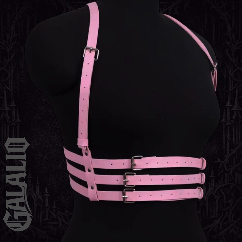 Women's Body Harness Strap Leather Restraint Chest Belt