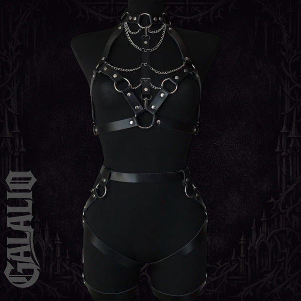 Women Fashion Halter Neck Body Belt With Bustier Harness