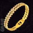 Women Full Zirconia Stainless Steel Hollow Bracelet