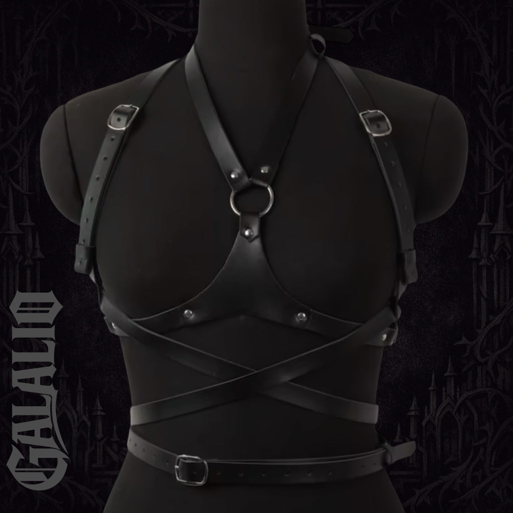 Women Punk Gothic Style Criss Cross Chest Harness