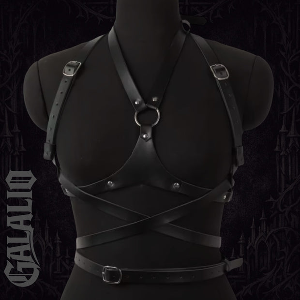 Women Punk Gothic Style Criss Cross Chest Harness