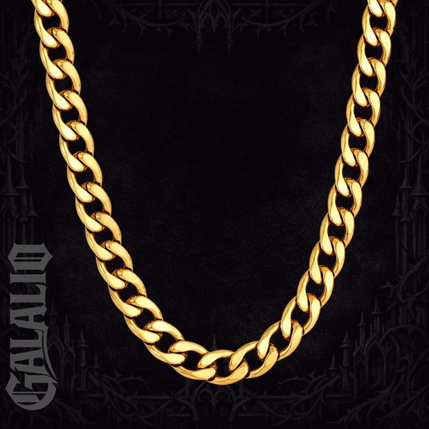 Men Gold Stainless Steel Hip Hop Chain Necklace