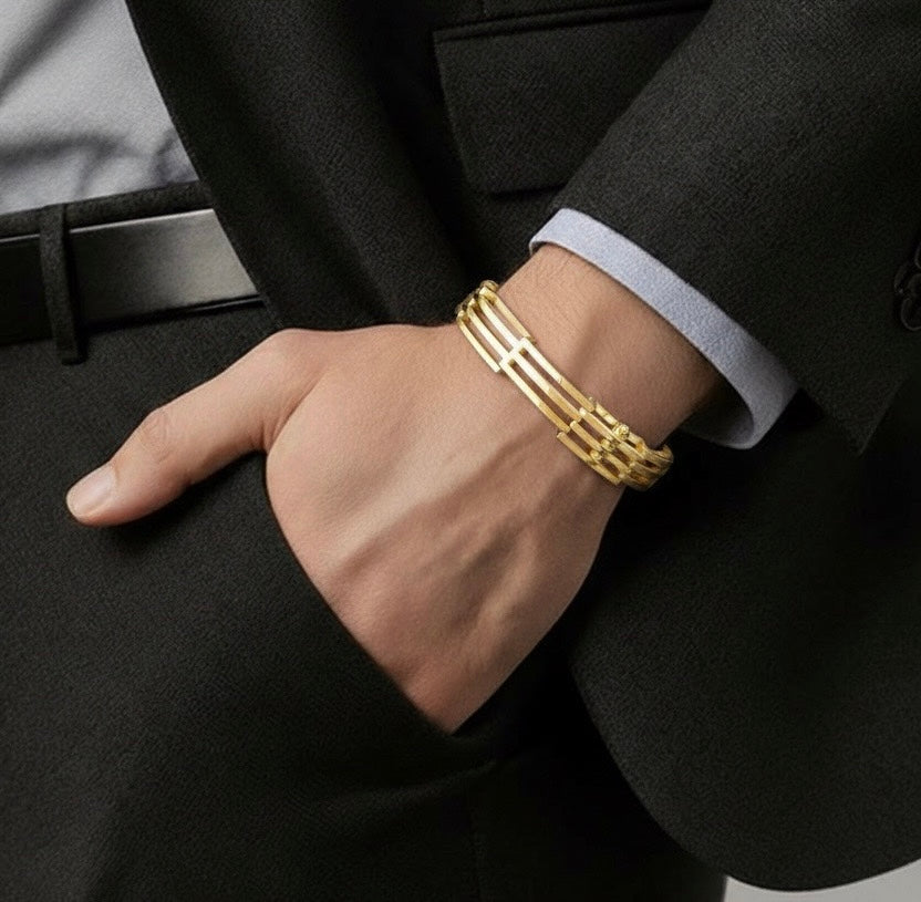 12mm Stainless Steel Open Bangle Bracelet